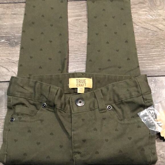 True Craft Green Heart Print Pants Baby Girls 18m - Picture 3 of 4